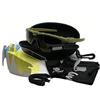 Tryway Occhiali di protezione tattici professionali polarizzati balistici M 3.0 UV400 occhiali di protezione telaio tiro gafas sport all'aria aperta escursioni in bicicletta paintball occhiali (Verde 4lenti)