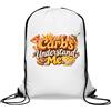Generic Deliziosa borsa da palestra con messaggio per amanti del cibo italiano, casual, con coulisse, colore bianco