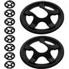 TEHAUX Protezione Corona Bici Plastica Nera 5 Fori 10 Pezzi, 34 Denti | Design Multi Foro, Devia i Detriti, Compatibile Bici da Strada e Fixed Gear