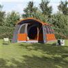 GFRMPORM Tenda familiare, verde, bianco, 576 x 325 x 213 cm, tenda in poliestere impermeabile con rivestimento in poliuretano, aste in fibra di vetro, design moderno per giardino, terrazza e campeggio, facile