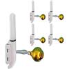 Generisch Fishing Alarm - Indicatore di abboccata elettrico portatile a LED | 5 segnalatori di abboccata notturni per canne da pesca per carpe, pescatori, nonché per la pesca in lago, fiume, laghetto,