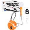 Generic Doccia portatile per campeggio Testa della pompa ricaricabile esterna | Display digitale della temperatura doccia da campeggio doccia da campeggio per escursioni all'aperto camper