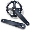 Generico Guarnitura mountain bike 152/165/170MM,guarniture coniche quadrate 104 BCD | Set pedivelle for corona stretta larga velocità singola 32T/34T/36T/38T for lega alluminio 7-12
