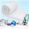 ROEOWENE Tappeto Effetto Neve Artificiale per Decorazioni 240x80cm | Neve Finta Natalizia Coperta Neves Natale Copertura Bianca Decorazione Tappeti Natalizie Invernali Villaggio,albero