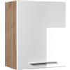 Vicco Pensile da cucina Fame-Line, Bianco lucido, 60 cm | Frontale in MDF · Chiusura ammortizzata · Profondità - 34,1 cm · Maniglie in metallo · 1 Ripiano