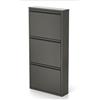 ZStyle Scarpiera Salvaspazio in Metallo Slim 3 Cassetti Antiribaltamento (Antracite)