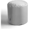 Avalon - Pouf Poggiapiedi CILINDRO Jive, Puff Poggiapiedi Divano quadrato, Pouffe Imbottito in Tessuto Tecnico Resistente e Antistrappo, Comodo e Impermeabile, Made in Italy(45cm-Grigio)