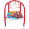 KORAT - Sedia Bambini in Metallo con Seduta Imbottita Antiscivolo - Sediolina per Cameretta e Tavolino Gioco, Struttura Robusta Antigraffio, per Bambini 3+ Anni, Portata fino a 20 kg (Spiderman)