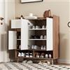 Shye Cassettiera, credenza, scarpiera con ripiani regolabili, organizer per la casa minimalista con gambe in legno massello, dimensioni altezza 99 x larghezza 90 x profondità 35 cm