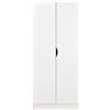 leomark armadio bianco 70 x 42,5 x 161,5 cm alla stanza del bambino, capiente e funzionale armadio in legno con ante, solido appendiabiti, mobili per bambini