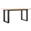 vidaXL Tavolino da Salotto Telaio a O 90x40x45cm Legno Pino e Acciaio
