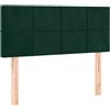 vidaXL Testiera Verde Scuro 100x5x78/88 cm in Velluto