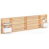 IDMarket - Testiera sospesa a doghe AVA da 240 cm con comodini + cassetto in stile legno e bianco
