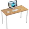 Need Scrivanie 120x60cm Ufficio Postazioni di lavoro per Computer Scrivania PC Tavolo da pranzo in Legno Scrivania, Colore Rovere Teak & Bianco