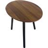 Due Esse di Tavolino Ovale, Tavolino da caffè per soggiorno, Tavolino basso per soggiorno, con Gambe in Legno, Stile Scandinavo, per Salotto Camera da Letto, Tavolo in Legno Naturale, H39 x 46 x 34 cm (Marrone)
