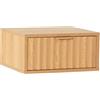 HOMN LIVING Comodino sospeso Lluvia, 1 cassetto, Finitura Rovere, 40 cm (Larghezza) x 35 cm (profondità) x 19 cm (Altezza)