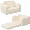 MeMoreCool Cord, divano per bambini, poltrona relax, mini divano per bambini, per bambini, da 1 a 3 anni, colore beige