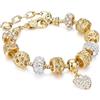YouBella Braccialetti da donna placcati in oro multicolore con pietra di luna e cristalli (stile 3), taglia unica, One Size, Placcato oro