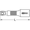 KS Tools 918.3802 3/8 Prolunga angolare CHROMEplus 150mm