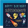 Stuff4 Biglietto di auguri il 9° compleanno ragazzo, Space Astronaut Cosmos | Biglietto di auguri 9 anni, 9 anni, nove ragazze e ragazzi, 145 mm x 145 mm, figlio, figlia, nipote nipote