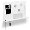 byde Pannello magnetico con calamite, Organizer per chiavi, Mensola per telefono con supporto per Cavo, 49 x 30 cm, Colore Bianco