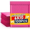 Switory 100 buste imbottite per spedizioni con chiusura adesiva, formato A5, in poliresina, autoadesive, per imballaggio, rosa, 15,3 cm x 26,9 cm
