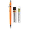 Pentel P205-97C - Matita meccanica automatica, gamma pastello floreale, singola + 12 mine di ricarica HB ad alto polimero da 0,5 mm + gomma Z2-1N, tubo di 4 ricariche (arancione fluorescente)