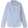 SPRINGFIELD Oxford Shirt in Cotton And Spandex with Semi Opened Collar Camicia, Blu, 46 Donna