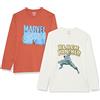 Amazon Essentials Disney | Marvel | Star Wars T-Shirt a Maniche Lunghe Uomo, Pacco da 2