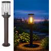 Planetitaly Lampione da Giardino Marrone E27 50cm in Alluminio IP54 Impermeabile con Diffusore Trasparente - Lampioncino LED per Esterni, Vialetti, Cortile, Sentieri e Giardino (Lampione, 6500K)