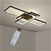 GaoHX 95W LED Lampada da soffitto Plafoniera a LED Soggiorno Dimmerabile con telecomando Soffitto Lamp Moderno Rettangolo Quadrato Designer nero Lampadari per Camera da letto Cucina Sala da pranzo Ufficio