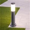 CGC Lighting Lampada da giardino per vialetto da esterno, applique a led con lampione (Grigio, Medio)