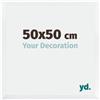 yd. Cornice 50x50 cm Bianco Opaco - Cornice in MDF Catania | Your Decoration, Vetro acrilico antiriflesso, Montaggio a parete, Adatta per foto, poster o puzzle, Made in Holland