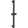 Mozzeilee Asta Saliscendi per Doccia Quadrata 60 cm, Montaggio a Parete con Angolo e Altezza Regolabili, Rotazione a 360°, Supporto per Soffione in Acciaio Inox SUS304 Resistente alla Ruggine (Nero)