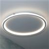 Planetitaly Plafoniera LED 43W rotonda luce indiretta cerchio luminoso soffitto bagno cucina 230V 50cm (6000K)