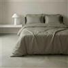 Mahome Completo Copripiumino Matrimoniale Pregiato Percalle 100% Cotone 300 fili (TC) Artigianale di Lusso - Sacco 250x200+40 cm, Sotto con angoli 180x200x30 cm, 2 federe - Made in Italy - Sabbia