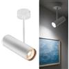 Planetitaly Faretto LED da Soffitto con Asta Orientabile GU10 SPOT Luce per Penisola, Cucina, Quadro, Museo, Galleria Arte, Vetrina, Negozio, Lampada Sostituibile, Facile Installazione, 230V (Bianco)