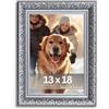 Victor cornice portafoto "Rubens" nero argento 13x18 cm | Profilo: 30 x 20 mm - stile barocco antico - vetro vero - decorazione per la casa