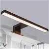 Planetitaly Applique da Specchio Nero IP44 LED 5W CCT 3 Temperature 3000K 4000K 6000K Luce Bagno, Specchiera, Quadri, Galleria D'arte, Sala espositiva, Lampada Moderna Parete Alimentazione 230V