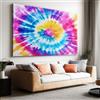Generic Grande quadro su tela con spirale arcobaleno e motivo batik, arte murale moderna, estetica XXL, stampa artistica, decorazione per soggiorno e camera da letto, regalo, 160 x 80 cm