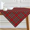 Kiatuniya Tovaglia Natalizia Plaid Rossa Verde Natale Quadrata Tovaglie 85x85 cm | Natalizie Lavabile Centrotavola Moderna Natale Biancheria da Tavola Invernale Festa Cucina Tavolo Decorazione