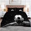 WHUOEUCO Piumino 4 Stagioni 260x240 cm Sport fumetti calcio Trapunta Copriletto Imbottito Leggero in Microfibra Soffice, Trapuntino Stampa Reversibile Estate e Inverno