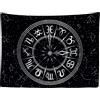 Ulticool - Appeso a Parete Decorazione - Universo Oroscopo Zodiaco Tarocchi - 200 x 150 cm Grande Murale Manifesto - Accessori Casa Soggiorno Camera da Letto Soffitto - Nero Bianca