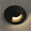 Planetitaly Faretto calpestabile tondo luce radente IP65 1 finestra LED 2W segnapassi singola emissione pavimento giardino viale 12V 4000K colore nero