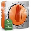 EZYLINKER Kitchen Timers, Timer Da Cucina Con Allarme Forte, Non Richiede Batterie, 100% Meccanico - Retro Magnetico, Squisito Corpo in Acciaio Inossidabile - Promemoria Conto Alla Rovescia - (Arancia)
