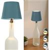 Beaeet Lampada per Bottiglia LED Blu Turchese Senza Fili, Touch Dimmerabile 3 Colori, Ricaricabile USB-C, Decorativa per Casa Terrazzo Campeggio Feste Regalo-Turchese