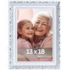 Victor cornice portafoto "Rubens" bianco argento 13x18 cm | Profilo: 30 x 20 mm - stile barocco antico - vetro vero - decorazione per la casa