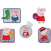 Mono-Quick Peppa Pig, 5er Set Toppe Ricamate da Cucire o Applicare con Il Ferro da Stiro, Poliestere, Multicolore, MD