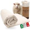 FH FAM' HOME HOME COSINESS FAM HOME Piumino Letto Singolo 155x220 | 100% Lana & 100% Cotone, Lavabile | Piumino naturale 155x220 cm in 100% lana e 100% cotone. Lavabile, termoregolatore, 150 g/m² di pura qualità e comfort.