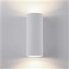 Bill Goff Inc. Lampada LED applique in gesso bidirezionale illuminazione parete muro corridoio camera letto salone ufficio albergo doppio fascio luce up&down tinteggiabile (SENZA LAMPADA)